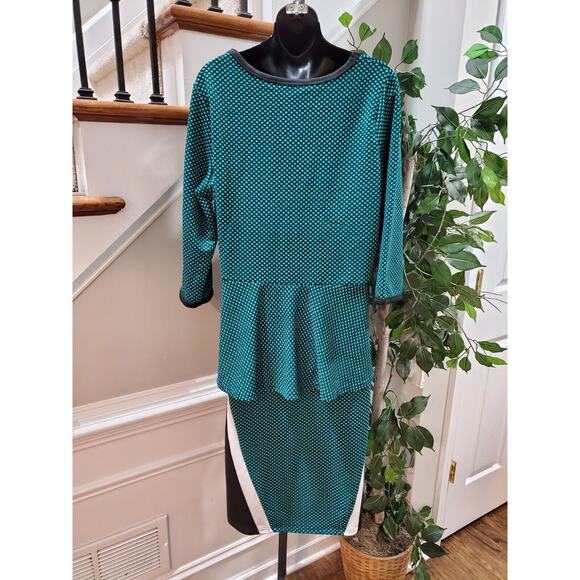 Lucy Diamonds Women's Blue Polyester Long Sleeve Top & Skirt 2 Pc's Suit Size XL - Picture 10 of 14